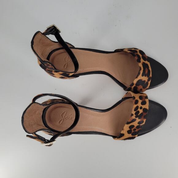 Joie Leopard Print Jaclyn Ankle Strap Heels 10 - Picture 7 of 13
